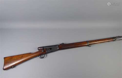 A Circa 1870 Swiss Vetterli Bolt Action Ten Shot Rifle