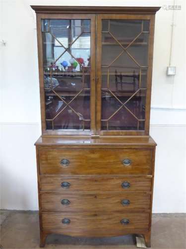 A Mahogany Fall-Front Library Secretaire