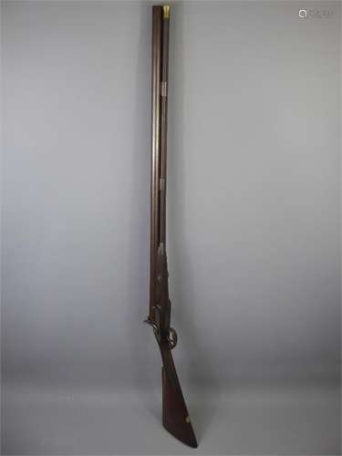 An English 13 Bore Percussion Double Barrel Shotgun