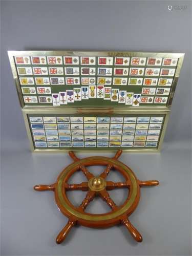 Miscellaneous Items including two framed sets of cigarette cards