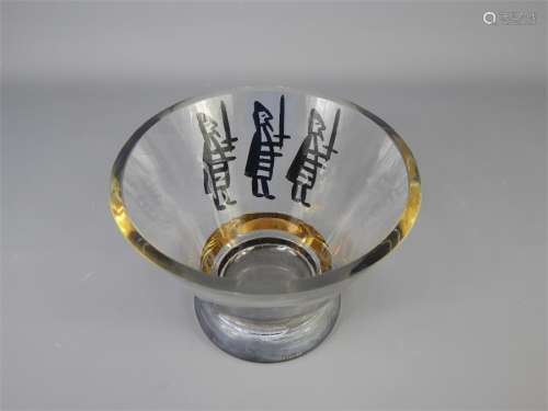 Svenska Glasbruk -Bengt Lindberg Design Viking Glass Bowl