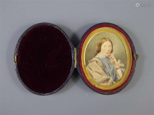 A 19th Century Oval Portrait Miniature