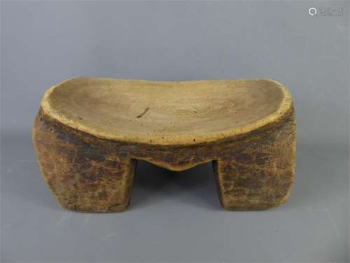 An Antique African Hand-Crafted Wood Headrest