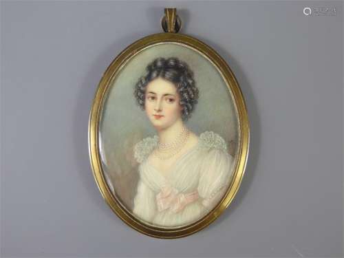 A Fine 19th Century Oval Portrait Miniature