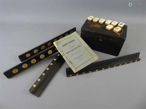 A Vintage Bone Mahjong Set