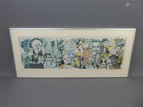 A Print of Artist Reg Cartwright's 'The Movies