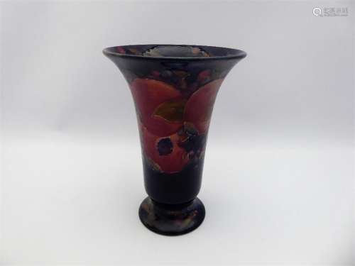 William Moorcroft Pomegranate Trumpet Shape Vase