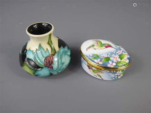 A Moorcroft Small Squat Vase