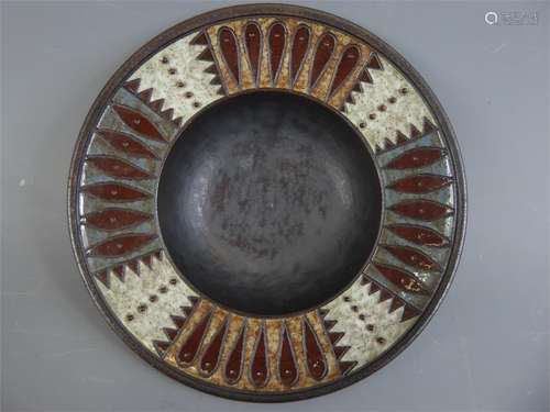 A Brown Glazed Studio Pottery Bowl