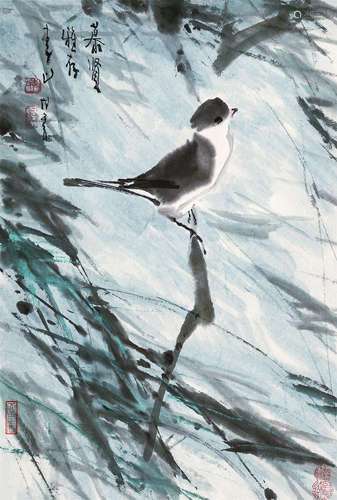 李山（b.1926） 凌风 镜心 设色纸本