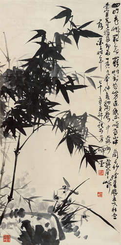 蒋风白（1915～2004） 墨竹 立轴 水墨纸本