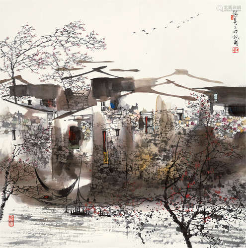 刘懋善（b.1942） 姑苏小景 镜心 设色纸本