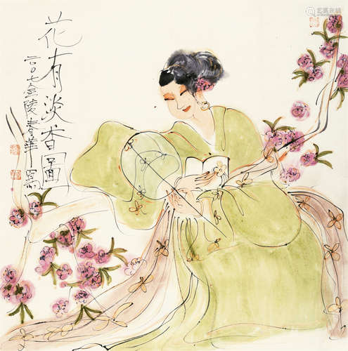 杨春华（b.1953） 花有淡香图 镜心 设色纸本