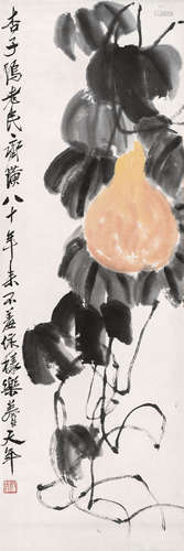 齐白石（1864～1957） 福禄 立轴 设色纸本