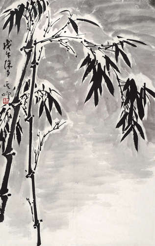 孙其峰（b.1920） 雪竹 镜心 水墨纸本