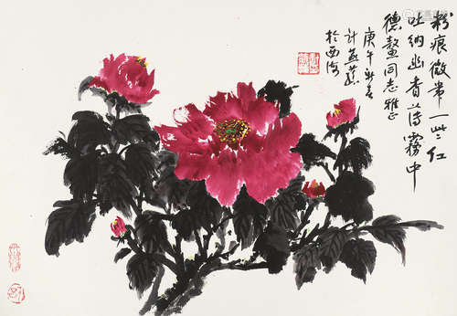 计燕荪（b.1917） 国色天香 镜心 设色纸本