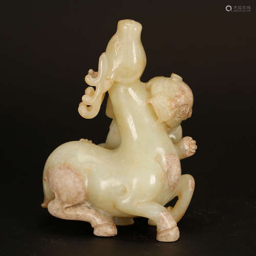 CHINESE JADE CARVED DEER