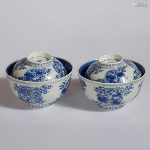 CHINESE BLUE AND WHITE TEA BOWL