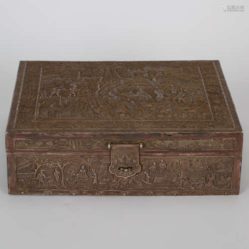 CHINESE BRONZE COVER BOX