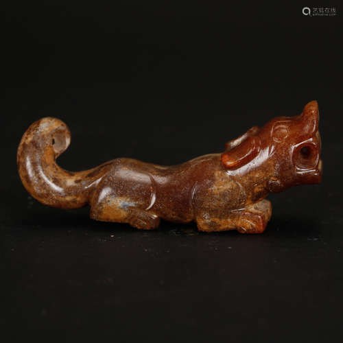 CHINESE JADE CARVED BEAST