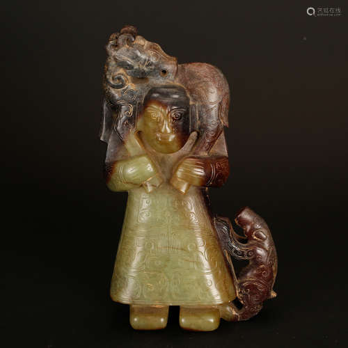 CHINESE JADE CARVED FIGURINE