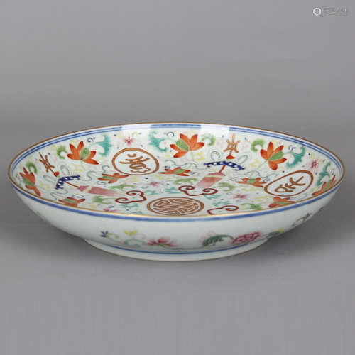 CHINESE FAMILLE ROSE PORCELAIN CHARGER