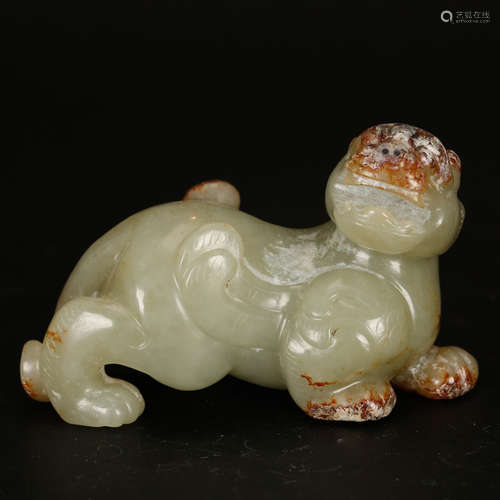 CHINESE JADE FIGURE OF BEAST