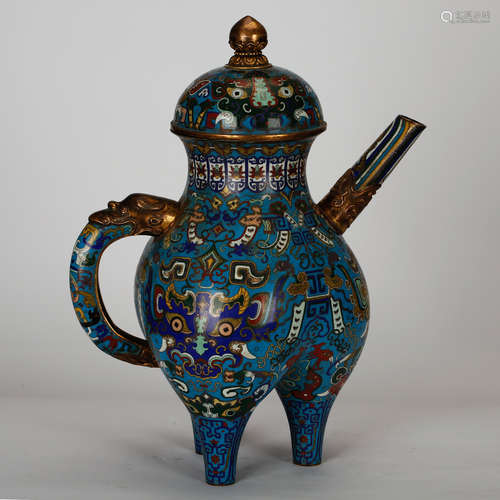 CHINESE CLOISONNE ARCHAIC STYLE VESSEL