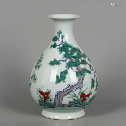 CHINESE WUCAI PORCELAIN VASE