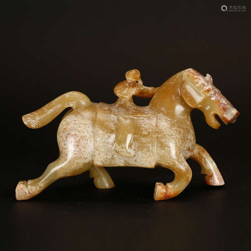 CHINESE JADE CARVED HORSE