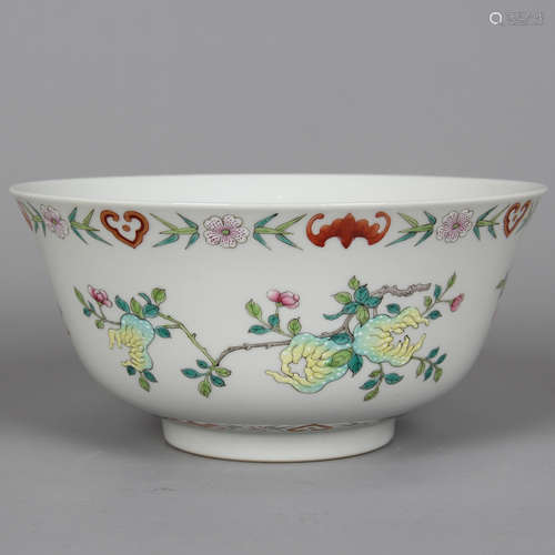 CHINESE FAMILLE ROSE PORCELAIN BOWL