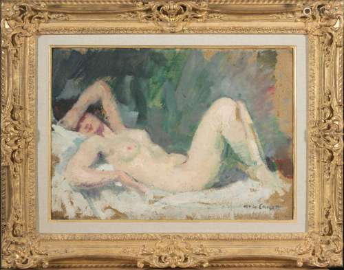 Attribué à MARY CASSATT (1844-1926) - Femme nue allongée