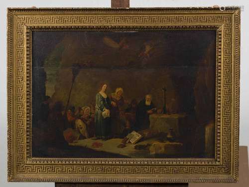 Ecole FLAMANDE du XIXe siècle d’après David TENIERS - La Tentation de saint Antoine