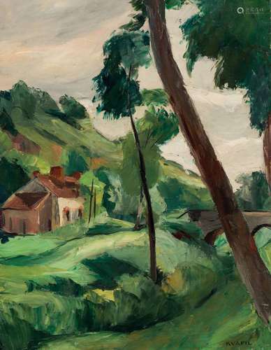 CHARLES KVAPIL (1884-1957) - Paysage