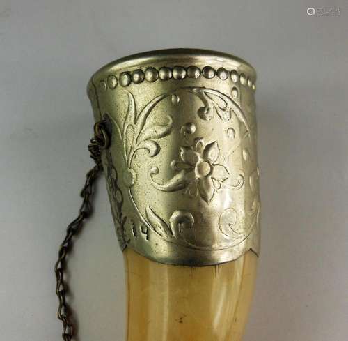 A Chinese Tibetan antique antelopes horn