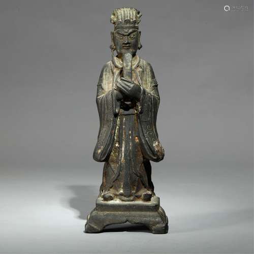 CHINESE BRONZE FIGURE OF TAOIST OFFICIAL