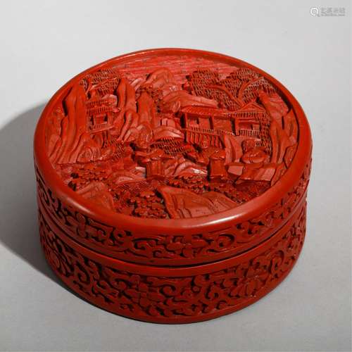 CHINESE CINNABAR BOX