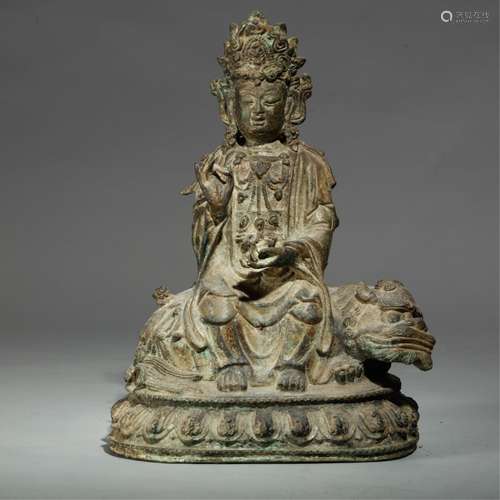 CHINESE BRONZE FIGURE OF GUANYIN