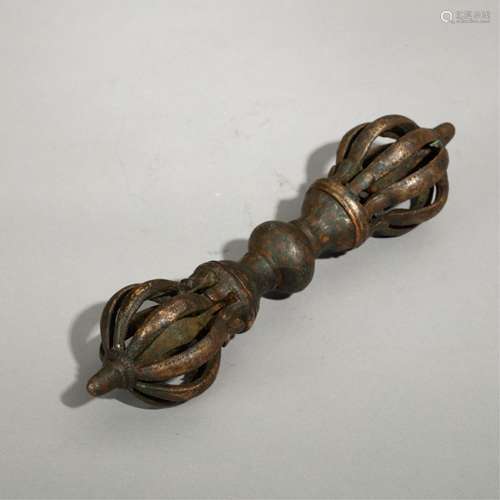 CHINESE TIBET COPPER ALLOY VAJRA