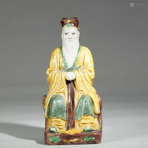 CHINESE PORCELAIN TAOIST DEITY