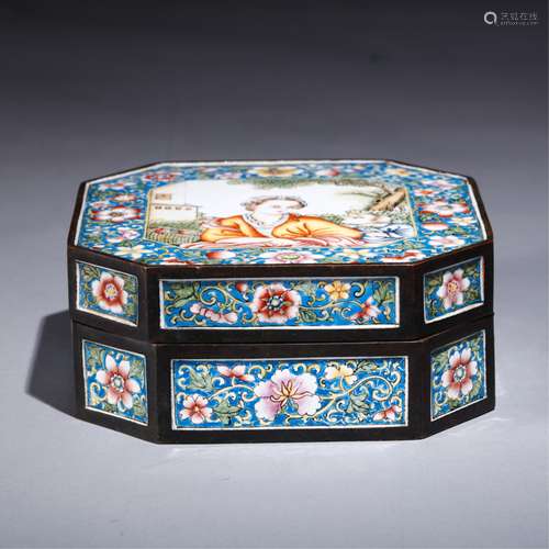 CHINESE BRONZE ENAMEL BOX