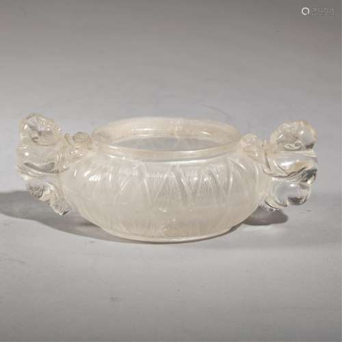 CHINESE CRYSTAL CARVED WATER CUP