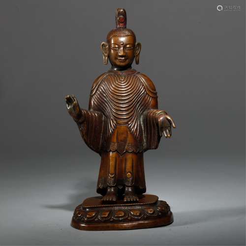 CHINESE TIBET COPPER SHEET FIGURE OF BUDDHA