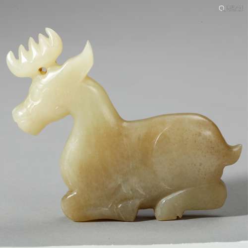 CHINESE JADE CARVED DEER