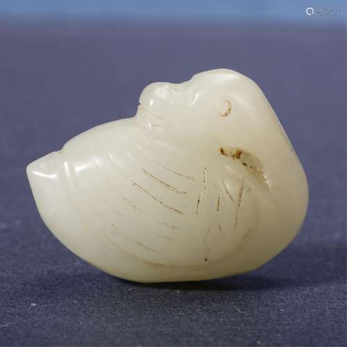 CHINESE JADE CARVED DUCK