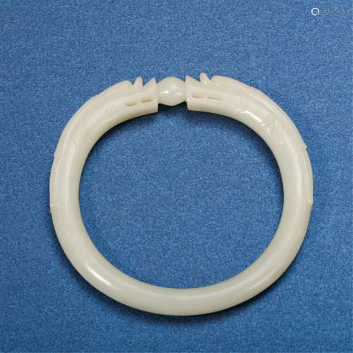 CHINESE JADE CARVED BANGLE