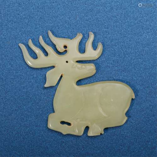 CHINESE JADE CARVED DEER