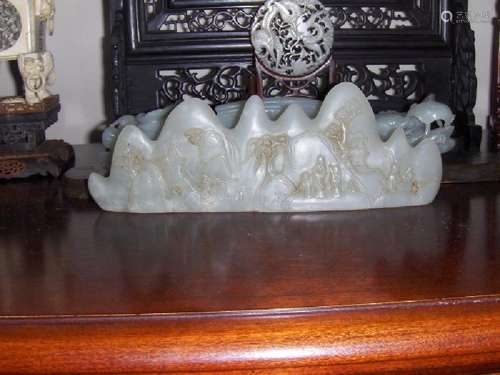 Chinese large jade pen rest qing dynasty