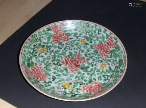 Chinese famille verte kangxi plate