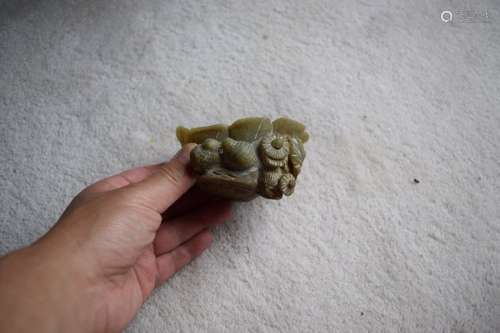 Chinese antique jade vessel.